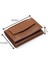Unisex Hakiki Deri Bozuk Para ve Kağıt Para Bölmeli Cüzdan Kartlık - Taba 1