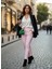 AY17002 Likralı Coton Pantolon Pembe 1