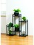 Dekoratif Metal 6 Raflı Saksılık Katlı Dikey Saksı Standı Çiçeklik Bahçe ve Balkon Dekoru Garden 6