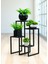 Dekoratif Metal 4 Raflı Saksılık Katlı Dikey Saksı Standı Çiçeklik Bahçe ve Balkon Dekoru Garden 1