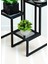 Dekoratif Metal 4 Raflı Saksılık Katlı Dikey Saksı Standı Çiçeklik Bahçe ve Balkon Dekoru Garden 4