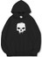 Unisex Sweatshirt Oversize Hoodie Black Skull 4