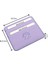 Unisex Süper Slim Para Bölmeli Hakiki Deri Ince Kartlık Cüzdan 6 Bölmeli - Lila 1