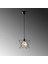 Bakkas Tekli Tel Sarkıt Avize Siyah, Modern Dekoratif Metal Lamba BAKKAS-NUS-6616 3