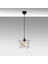 Bakkas Tekli Tel Sarkıt Avize Siyah, Modern Dekoratif Metal Lamba BAKKAS-NUS-6616 5