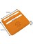 Unisex Süper Slim Para Bölmeli Hakiki Deri Ince Kartlık Cüzdan 6 Bölmeli - Hardal 1