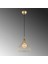 Cafu Tekli Tel Sarkıt Avize Parlak Gold, Modern Dekoratif Metal Lamba CAFU-11566 5