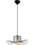 Fötr Şapka Model Tekli Tel Sarkıt Avize Siyah, Dekoratif Metal Lamba FOTRTEL-M-6736 3