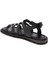 Siyah Hakiki Deri Kadın Sandalet - K24Y1SN67127-A23 6