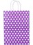 32*41*12 Mor Puantiyeli Saplı Kağıt Çanta 24 Adet 2