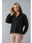 SOR10282 - Üç Iplik Kanguru Cepli Oversize Sweatshirt Haki 4