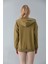 SOR10282 - Üç Iplik Kanguru Cepli Oversize Sweatshirt Haki 3