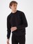 Erkek Siyah Pamuk Dokulu Regular Fit Sweatshirt 5