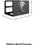 Modern Metal Tasarım Wi-Fi Işaretli Modem / Router Depolama ve Kablo Saklama Organizeri 15X10X10 cm 4