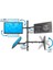 PM-054 13-27'' Dörtlü (Quad) Mekanik Lcd-Led Monitör Tutucu Masa Stand Askı Aparatı 4