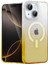 Apple iPhone 14 Pummel Shiny Magsafe Kapak - Gold 1