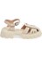 Bej Hakiki Deri Kadın Sandalet - K24Y1SN67158-A25 11
