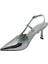 Zenna | Kadın Arkası Açık Stiletto - Çiğdem Kundura - Zenna - Gümüş - 38 4