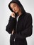 Kadın Siyah Pamuk Dokulu Oversize Sweatmont 5