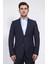 Slim Fit Mono Yaka Koyu Lacivert Takım Elbise 2