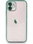 iPhone 12 Kılıf Lensli Silikon - Yeşil 1