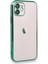 iPhone 12 Kılıf Lensli Silikon - Yeşil 2