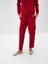 Kadın Kırmızı Doğal Yün Dokulu Regular Fit Pantolon 6