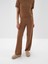 Kadın Camel Yumuşak Dokulu Oversize Pantolon 5