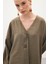Düğmeli Kimono - Haki 6