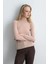Balıkçı Yaka Kaşmir Bluz - Pudra 3