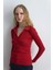 Polo Yakalı Pamuk Örme Bluz - Kırmızı 3