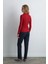 Polo Yakalı Pamuk Örme Bluz - Kırmızı 5