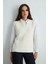 Yünlü Triko Süveter - Ekru 3
