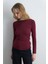 Kayık Yaka Kaşmir Bluz - Bordo 1
