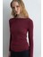 Kayık Yaka Kaşmir Bluz - Bordo 5