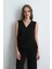 Viskon Triko Simli Bluz - Siyah 1