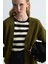 Yünlü Triko Hırka - Haki 3