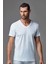 1040 Erkek 2'li Kısa Kollu V Yaka Fanila-Beyaz 1