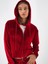 Kadın Kırmızı Lüks Dokulu Soft Kadife Regular Fit Sweatmont 6