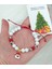 Üç Adet Yılbaşı Kartlı Noel Süslü Fimo ve Cam Boncuklu Bileklik 8