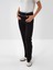 Kadın Siyah Doğal Yün Dokulu Regular Fit Pantolon 6