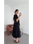Fiyonklu Siyah Modal Elbise 2