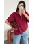 Kısa Kollu Modal Bordo Sweat 3