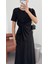 Fiyonklu Siyah Modal Elbise 7