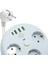 VE-26583 3'lü 1.5 Metre Kablolu 3 USB / Type-C Girişli Akım Korumalı Grup Priz 3