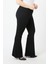 Kadın Siyah Ispanyol Paça Tayt 2