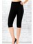 Kadın Siyah Kapri Likralı Modal Tayt 1