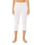 Kadın Beyaz Düz Desensiz Yüksek Bel Dizaltı Kapri Tayt 4005 2