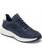 Lacivert Deri-Tekstil Erkek Sneaker - E24I1AY56712-D44 6