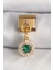 Bfs 316L Çelik Gold Renk Sallantı Yeşil Zirkon Taşlı Nomination Charm 1